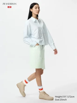 Denim halflange broek voor dames
