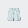 Denim halflange broek voor dames
