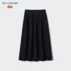 Denim rok met plooien voor dames