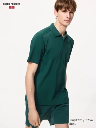 DRY-EX poloshirt met kwartritssluiting voor heren