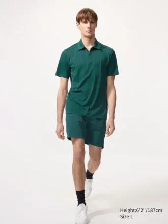 DRY-EX poloshirt met kwartritssluiting voor heren