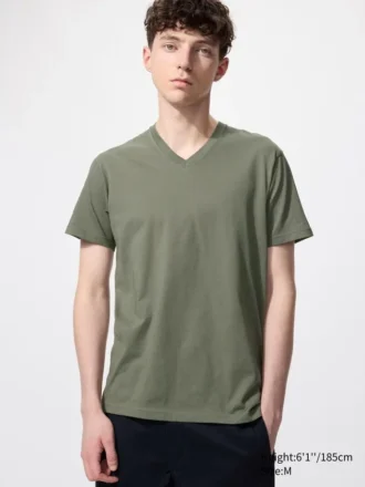 Dry T-shirt met V-hals voor heren