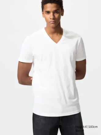 Dry T-shirt met V-hals voor heren