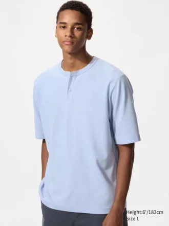 Dry Waffle Henley T-shirt voor heren