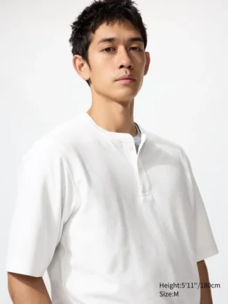 Dry Waffle Henley T-shirt voor heren