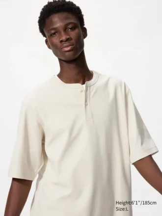Dry Waffle Henley T-shirt voor heren