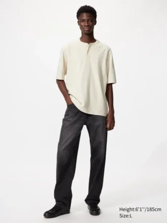 Dry Waffle Henley T-shirt voor heren