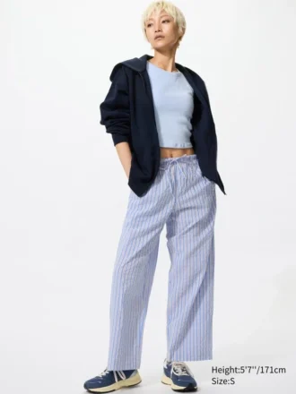 Easy broek voor dames | Gestreepte
