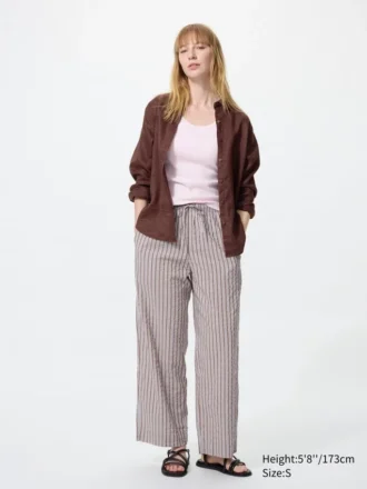 Easy broek voor dames | Gestreepte
