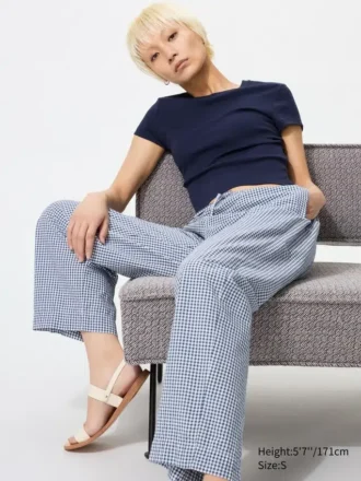 Easy broek voor dames | Gingham