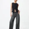 Ezy Wide Straight-jeans voor dames
