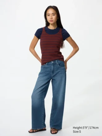 Ezy Wide Straight-jeans voor dames