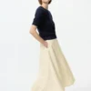 Flared rok van linnenmix voor dames
