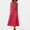 Flared rok van linnenmix voor dames
