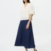 Flared rok van linnenmix voor dames