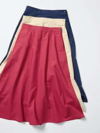 Flared rok van linnenmix voor dames