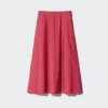 Flared rok van linnenmix voor dames