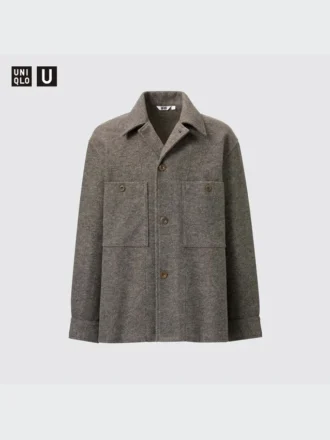 Fleece jersey overshirt voor heren