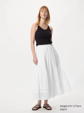 Gelaagde maxi-rok voor dames