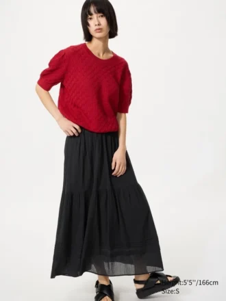 Gelaagde maxi-rok voor dames