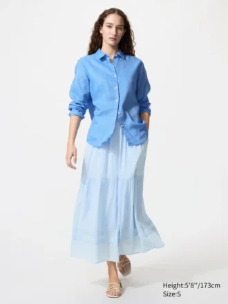 Gelaagde maxi-rok voor dames