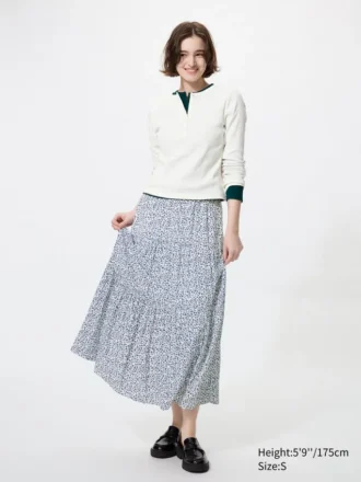 Gelaagde maxi-rok voor dames | Bedrukt