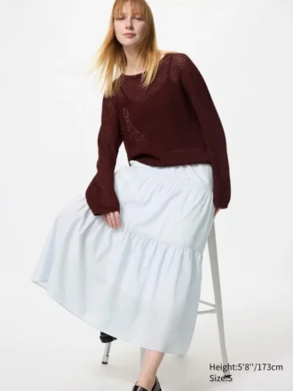 Gelaagde maxi-rok voor dames | Strepen