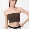 Geribbelde bandeau-Bh zonder beugels voor dames
