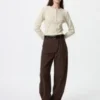 Geribd Henley-T-shirt voor dames