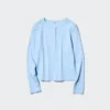 Geribd Henley-T-shirt voor dames