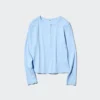 Geribd Henley-T-shirt voor dames
