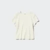 Geribd mini-T-shirt voor dames