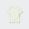 Geribd mini-T-shirt voor dames