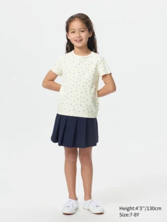 Geribd T-shirt voor kinderen | Bloem