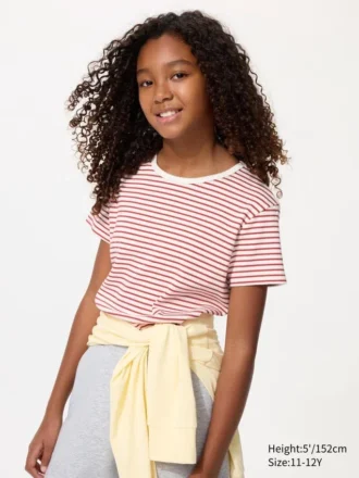 Geribd T-shirt voor kinderen | Gestreepte