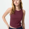 Geribde cropped Bh-top voor dames