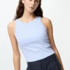 Geribde cropped Bh-top voor dames