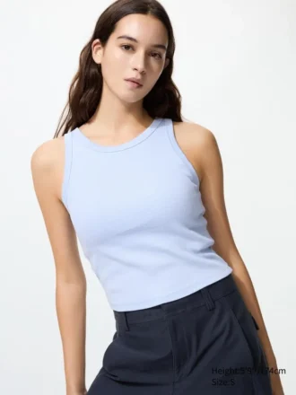 Geribde cropped Bh-top voor dames