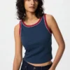 Geribde cropped Bh-top voor dames | Ringer