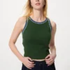 Geribde cropped Bh-top voor dames | Ringer