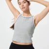 Geribde cropped Bh-top voor dames | Ringer