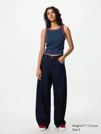 Geribde cropped Bh-top voor dames | Ringer