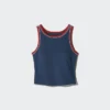 Geribde cropped Bh-top voor dames | Ringer