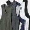 Geribde tanktop voor heren in Dry Color