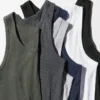 Geribde tanktop voor heren in Dry Color