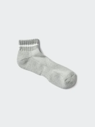 Gestreepte korte sokken van fleece voor heren