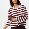 Gewassen katoen poloshirt voor dames | Gestreepte