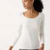 HEATTECH katoen T-shirt voor dames | Extra warm | Ronde hals