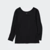 HEATTECH katoen T-shirt voor dames | Extra warm | Ronde hals