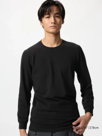 HEATTECH katoen T-shirt voor heren | Extra warm